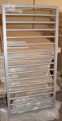 5 x Euronorn Flat Towel Radiator In Matt Grey (131-0592) - Includes Fixings - Dimensions: 1270 x 600