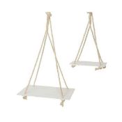 1 x Firwood Decorative 2-pc Hanging Plateau With Rope - New Boxed Stock - Low Start, No Reserve