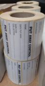 31 x Rolls Of Put Away Control Labels - Each Roll Consists Of Appox. 1,000 labels - Unused Stock - L