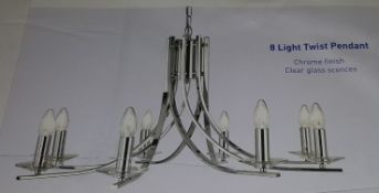 1 x Searchlight 4168-8CC Ascona 8 Light Ceiling Light Polished Chrome - New Boxed Stock