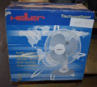 1 x Heller Desk Fan in Original Box - Ref 413 - CL501 - Location: Warrington WA5
