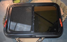 2 x Sliding Windows Suitable For Campervans or Horseboxes - Size 770 x 515mm - Features Privacy