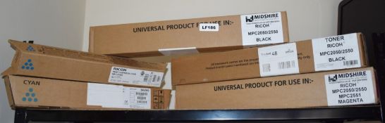 5 x Ricoh MPC2050/2550 Toner Cartridges - Includes Black, Cyan and Magenta - New and Boxed