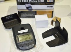 1 x RS2000 Money Counting Scale - Counts GBP, EUR, CHF - Battery or Mains Operated. - CL011 -