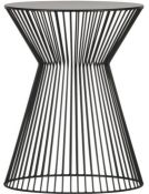 1 x Suus Diabalo Style Openwork Side Table - Black Metal Finish - Manufactured By Wood - Height 46cm