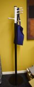 1 x Upright Contemporary 6 Arm Coat Stand in Black and White