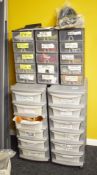 1 x Assorted Collection of Leather and Fabric Samples With Various Storage Case Units