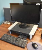 1 x Philips 236V Full HD 23 Inch LED Computer Monitor With Cables, Monitor Stand, Keyboard and Mouse