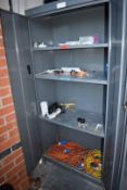 1 x Steel Upright Two Door Storage Cabinet - CL501 - Location: Warrington WA5
