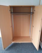 1 x Office Coat Hanger Cabinet in Beech - CL529 - Location: Wakefield WF2