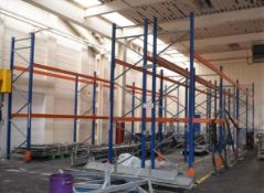 Large Collection of Heavy Duty Pallet Racking - Includes Approx 32 x Uprights, 110 x Crossbeams