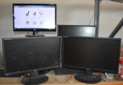 5 x Various Flat Screen Computer Monitors