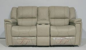 1 x Thomas Payne Reclining Wallhugger Theater Seating Love Seat Couch With Center Console and