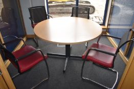 1 x Office Meeting Table With 4 x Eternity Cantilever Stacking Office Chairs - CL529 - Location: