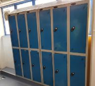30 x Upright Staff Lockers - Each Unit Has Two Lockers - Please Presume Keys are not Included -