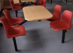 5 x Canteen Table and Four Chair Sets - CL529 - Location: Wakefield WF2