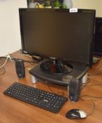 1 x Samsung Syncmaster S24B300 24 Inch LCD Computer Monitor With Cables, Monitor Stand, Speakers