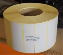 24,000 x Plain White Vellum Thermal Printer Labels - Size 102mm x 38mm - Supplied on 6 x Rolls