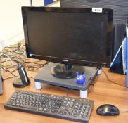 1 x Philips 225VLA 22 Inch LED Computer Monitor With Cables, Monitor Stand,  Keyboard and Mouse