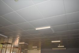 Approx 1,200 x White Metal Office Ceiling Panels - Each Panel Measures 60 x 60 cms - CL529 -