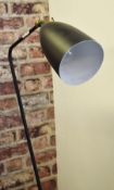 1 x Greta Magnusson Grossman Inspired Grasshopper Floor Lamp in Black - Mid Century American