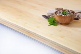 1 x Layered Solid Bamboo Wood Worktop - Size: 3000 x 900 x 40mm - Ideal For Kitchens, Countertops,
