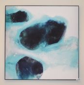 1 x Contemporary Abstract Wall Picture With Ash Frame - Dimensions 90 x 90 cms