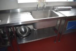 1 x Stainless Steel Wash Basin With Mixer Taps and Undershelf - CL529 - Location: Wakefield WF2