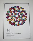 1 x 2014 International Year of Crystallography Picture With Frame - Size 90 x 64 cms