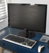 1 x Samsung Syncmaster S24B300 24 Inch LCD Computer Monitor With Cables and Trust Wireless