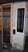 1 x Hartal Campervan Central Locking Main Door With Folding Flyscreen, Storage Box and Fitting