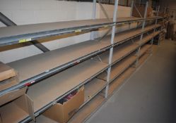 12 x Bays of Industrial Warehouse Shelving Featuring Heavy Duty Galvanised Steel Crossbeams and Upto