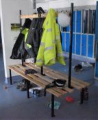 1 x Changing Room Bench in Black With Coat Hangers - CL529 - Location: Wakefield WF2IMPORTANT