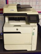 1 x HP Laserjet Pro 400 Colour Multifunction Laser Printer With Colour Touch Screen Control