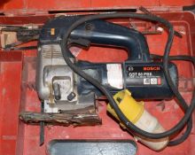 1 x Bosch GST 60 PBE Electronic Variable Speed 110v Jigsaw With Carry Case - 110v Power Tool - Ref