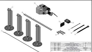 1 x Lippert 4 Point Ultra 4-8K Leveling Jack - Hydraulic Leveling System For Caravans, Trailers or