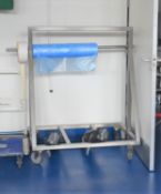 1 x Stainless Steel Dispenser Stand on Castors - CL529 - Location: Wakefield WF2 IMPORTANT
