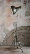 1 x Be Pure Industrial Inspired Floor Standing Spot Light Lamp - Features Height Adjustable