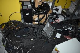 Assorted Collection From Data Server Room - Includes Safe, APC UPS, Laptop Bags, Cables, Chargers