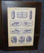 4 x Framed Art Prints Of Bygone Confectionery - Dimensions: 56 x 72.5cm - Ref: Ma406 - CL481 -