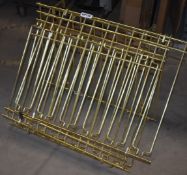 4 x Wall Mounted Wine Glass Racks Finished in Brass - Size W60 x D47 cms - CL011 - Ref KP139 A5A -