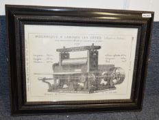 3 x Framed Art Prints Of Bygone Machinery - Dimensions: W75 x H59cm - Ref: Ma405 - CL481 - Location: