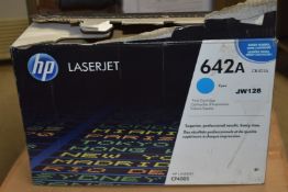 1 x Genuine HP LaserJet 642A Cyan Printer Toner Cartridge - Suitable For CP4005dn and CP4005n