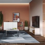 1 x ALBI Designer 3-Door Sideboard With An Oak Finish - Brand New Boxed Stock - RRP £810.00