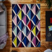 1 x Fiona Howard Zig Zag Rug - Dimensions: 180 x 230cm - Brand New Sealed Stock - RRP £599.00