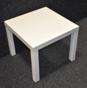 6 x Contemporary Side Tables in White - H45 x W55 x D55 cms