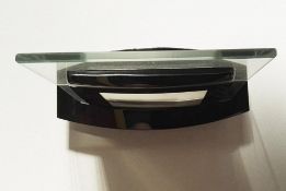 1 x 1-Light Wall Light In Polished Chrome And Glass - Ex-Display, Mounted On Back Board - CL298 - Re