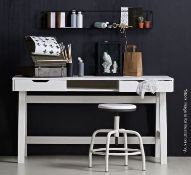 1 x NIKKI 2-Drawer Designer Desk Produced By Woood - Dimensions: H75xW140xD62cm - Brand New & Boxed