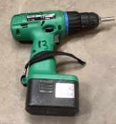 1 x Hitachi DS14DVF Cordless Power Drill - Used, Recently Removed From A Working Site - CL505 - Ref: