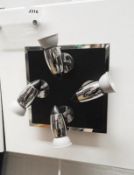 1 x Ex Display Comet 4 Light Ceiling Spotlight Polished Chrome Black - CL298 - Ref: J316 - Location: